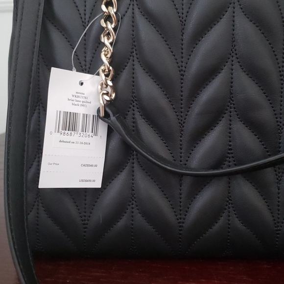 NWT Kate Spade Meena Briar Lane Quilted Black - Picture 3 of 4